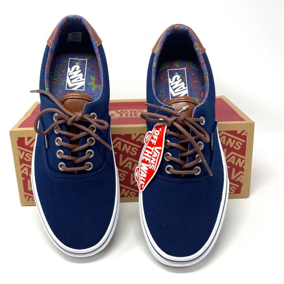 Vans Women's Size Era 59 C&L Dress Blue Canvas Skate Low Top Lace Up VN000UC6DCU - Picture 5 of 11